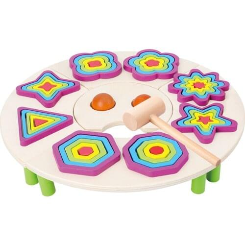 Caterpillar puzzle Montessori Wooden Toys Geometry Shape Cognition Board Baby Early education Learning Matching sensory Toys