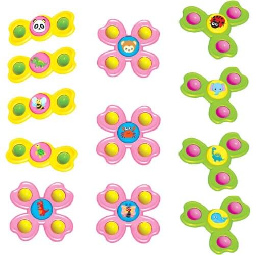 Baby Kids Suction Cup Spinning Top Toy Educational Decoration Toys Stress Reliever