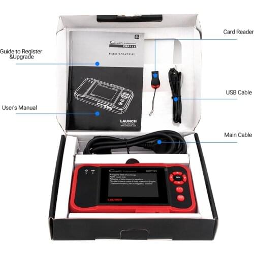 LAUNCH X431 CRP123E OBD2 Car Scanner OBD OBDII Engine ABS Airbag SRS Transmission Automotive diagnostic Tools free update CRP123