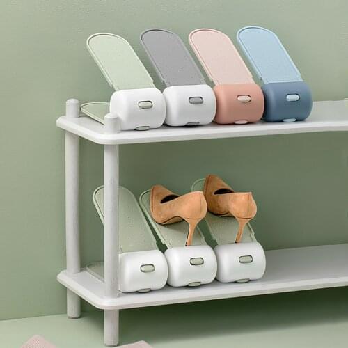 Shoe Rack Double-layer Shoe Storage Shelf Organizer Adjustable Height Storage Shoes Stand Home Space Saving Non-slip Holder