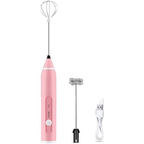 Electric Milk Frother,Electric Egg Beater,Stainless Steel Whisk Head USB Charging Coffee Foam Maker for Hot Chocolate