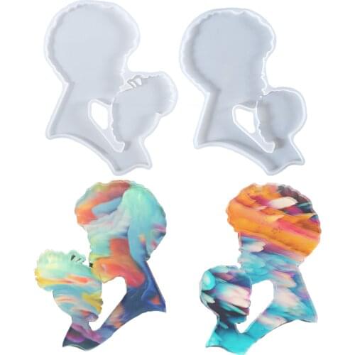 DIY Epoxy Resin Kiss Forehead Coaster Silicone Mold Handmade Crystal Resin Casting Molds Resin Jewelry Making Resin Casting Moul