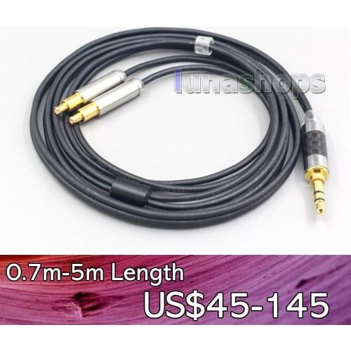LN007101 Black 99% Pure PCOCC Earphone Cable For Audio Technica ATH-ADX5000 MSR7b 770H 990H ESW950 SR9 ES750 ESW990