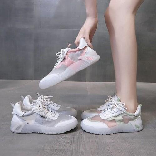 Nice Pop Spring Women Casual Shoes Breathable Mesh Platform Sneakers Women Pop Fashion Mesh Sneakers Shoes Woman