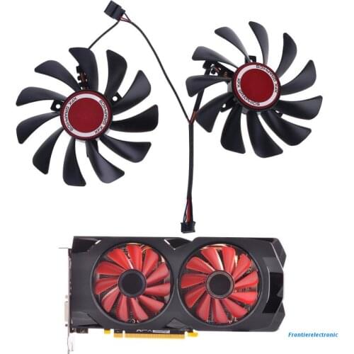 2pcs 95mm FDC10U12S9-C CF1010U12S Cooler Fan Replace for XFX Radeon RX580 RX590 Graphics Card Cooling Fan GPU Cooler Fan 2021NEW
