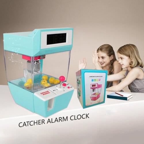 Coin Operated Candy Grabber Doll Balls Catcher Board Game Fun Toys Mini Crane Claw Machine With Alarm Clock For Kids Ball Set