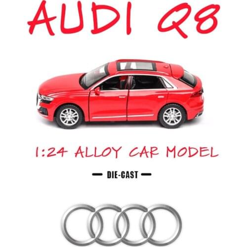 1:24 Audi-Q8 Car Model Alloy Car Die Cast Toy Car Model Pull Back Childrens Toy Collectibles Free Shipping
