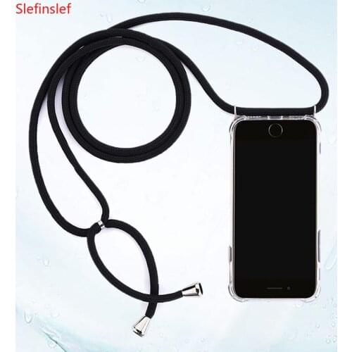 Fashion Crossbody Strap Lanyard Soft TPU Case For Huawei P30 P20 Lite P40 Mate 30 20 Pro Nova 3 3i 5 Shockproof Clear Phone Case