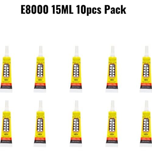 Zhanlida E8000 Pack Of 10 Clear Contact Adhesive Toys Diamond Flower Ornaments Handicrafts Glue -15ML