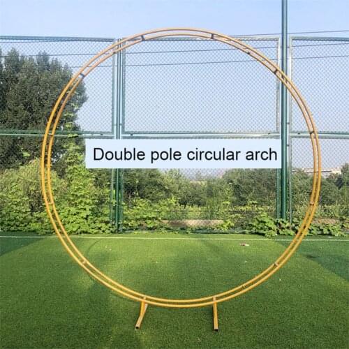 New Wedding Props Ring Double Rod Metal Circle Arch Decoration Shelf Arch Arc Shaped Wedding Background Flower Door
