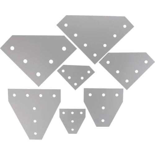 New 6063-T6 Joint Board Plate Corner Angle Bracket Connection Joint Strip for Aluminum Profile 2020 3030 4040 with 5/7 holes