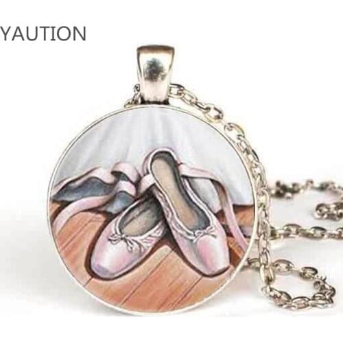 Ballet art Pendant Dance necklace Ballerina Slippers Dancer Necklace jewelry steampunk mens new chain women fashion charm