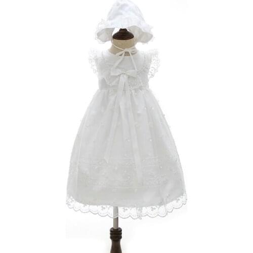 Newborn Baptism Dress For Baby Girls First Birthday Party Lucky Clover Embroidery Kids Girl Christening Vestidos 3-24Month