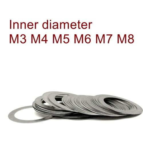 Stainless steel Flat Washer High precision Ultrathin Adjusting gasket Ultra thin shim M3 M4 M5 Thickness 0.1 0.2 0.3 0.5 1mm
