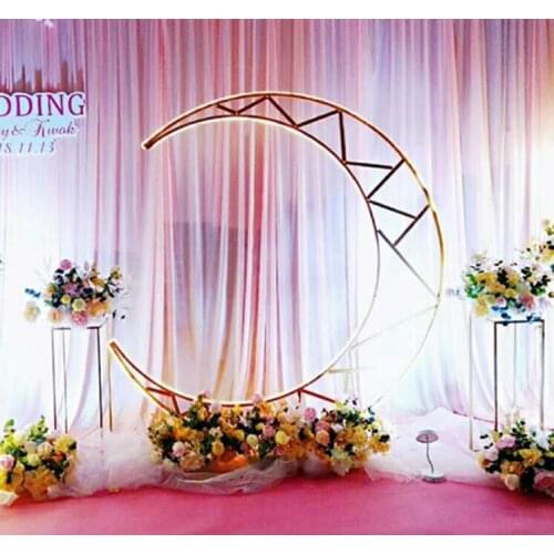 Wedding props new wrought iron arched door moon door background ornaments runway stage decoration scene layout