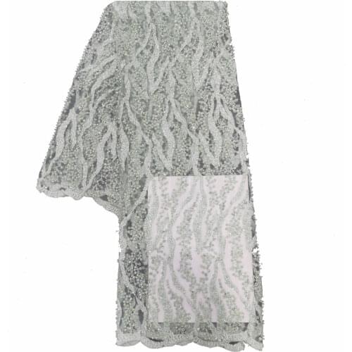 Blue/Brown/Cream/Green/Purple/Pink Color Luxury Top-end Good Quality Embroidery Beaded Guipure African Lace Fabric For Dresses