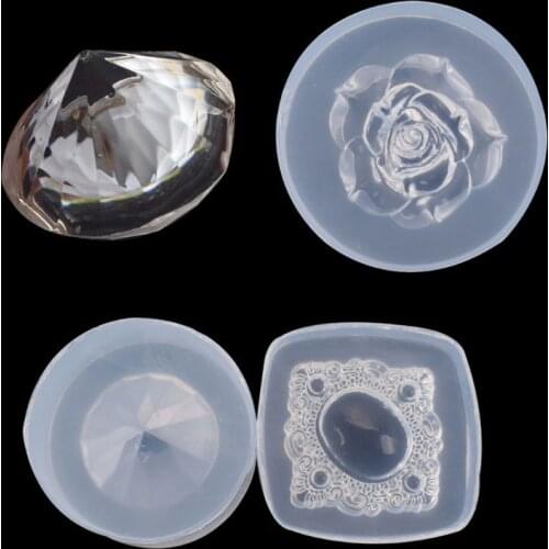 Handmade Diamond Crystal Rose Flower Epoxy Resin Mold Jewelry Making Art Craft Dried Flower Resin Decorative DIY Hand Crafts