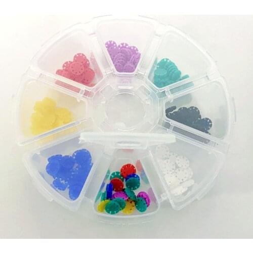 Silicone Memo Discs Memory Disc For Dental Files Counters Safety Usage 200pcs/Box 8Colors
