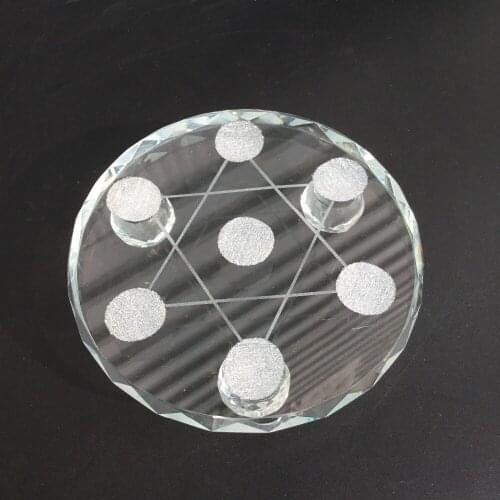 Crystal Ball Sphere Seven Star Array Plates Glass disk