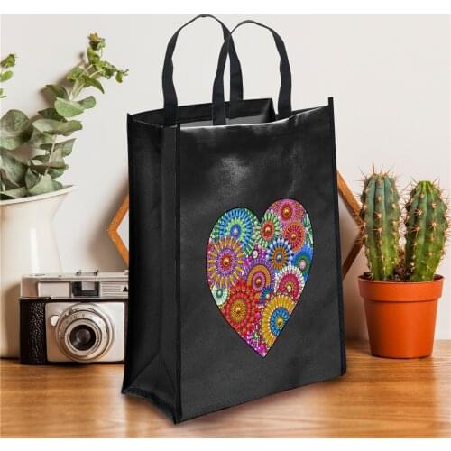 Fashion DIY Diamond Painting Handbag Tote Mosaic Reusable Eco-friendly Shopping Storage Bags Home Organizer