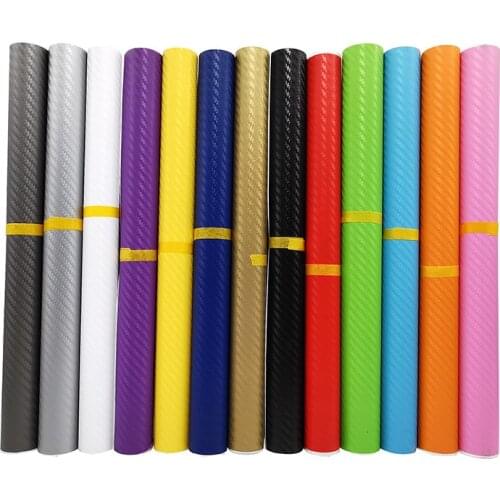 30cmx127cm 3D Carbon Fiber Vinyl Car Wrap Sheet Roll Film Car stickers and Decals Motorcycle Car Styling Accessories Automobiles