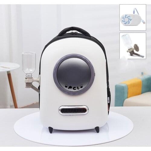Dogs Carrier Breathable Pet Dog Cat Creative Backpack Travel Space Capsule Cage Puppy Dog Carry Bag Kitten Handbags Kettle fan