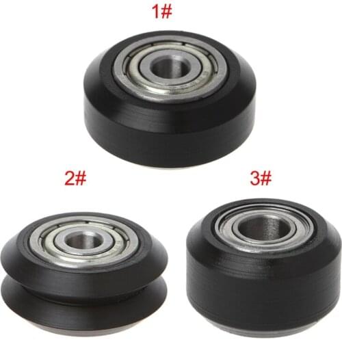 High Quality POM Plastic Wheel With 625zz MR105zz Idler Pulley Gear Passive Perlin Wheel V-Slot Type For 3D Printer