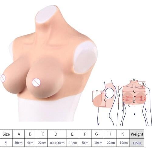 A Cup 1150g High quality Silicone breast form for crossdresser Crossdressing props realistic boob breast enhancer tit drag queen