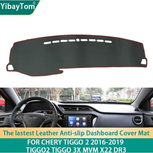 High Rank PU Leather Dashboard Anit-slip Anti-UV Cover Protective mat For Chery Tiggo 2 2016-2019 Tiggo2 Tiggo 3x MVM X22 DR3