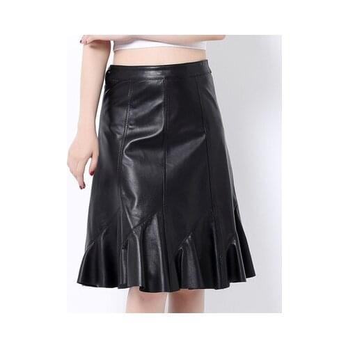 Top brand New Fashion 2020 Real Sheep Leather Skirt O1 high quality