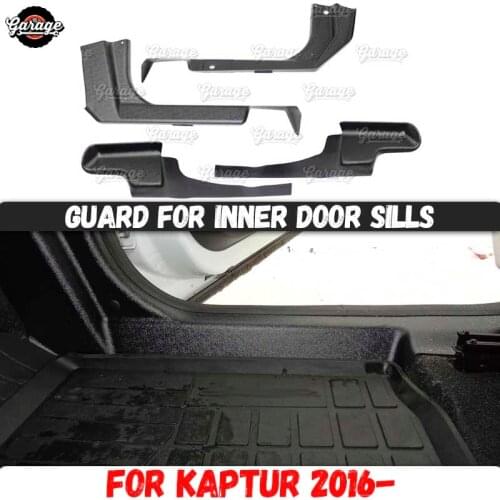 Guard of inner door sills for Renault Kaptur 2016- ABS plastic 1 set / 4 pcs trim accessories car interior molding styling
