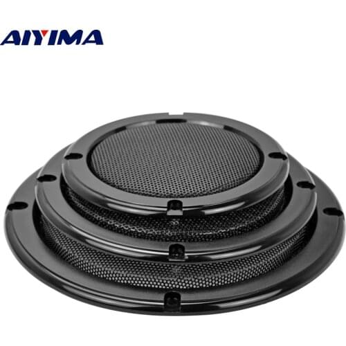 AIYIMA 2Pcs Audio Speakers Altavoz Prtatil Protective Cover 2/4/5/6.5 Inch Protective Mesh Net Grilles DIY Car Speaker Column