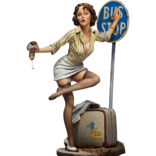 1/22 Scale 80mm Poker Girl C models sexy figure Resin Model Kit Free Shipping