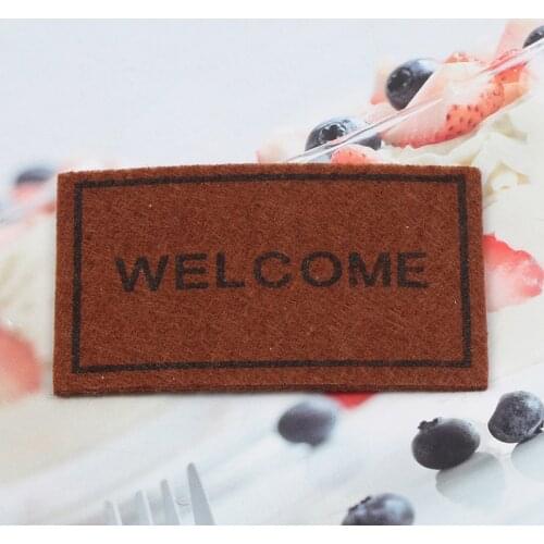 1:12 Miniature Dollhouse Mini Cloth Floor Rug Cover Carpet for 1/12 Dolls House Bedroom Bathroom Furniture Decor Accessories