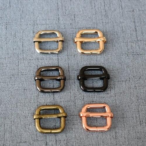 1 Pcs/Lot 15mm Metal Adjust Tri-glide Pin Buckle Slider For Leather Handbag Backpack Luggage Bag Dog Collar DIY Accessories