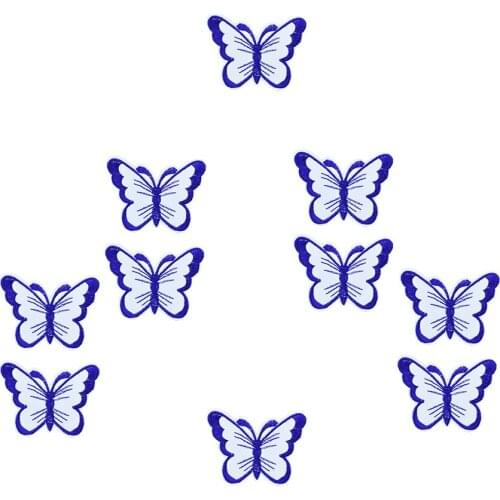 10pcs chinese butterfly embroidered patches for clothing iron on patches for clothes badges clothes iron-on patches for jeans