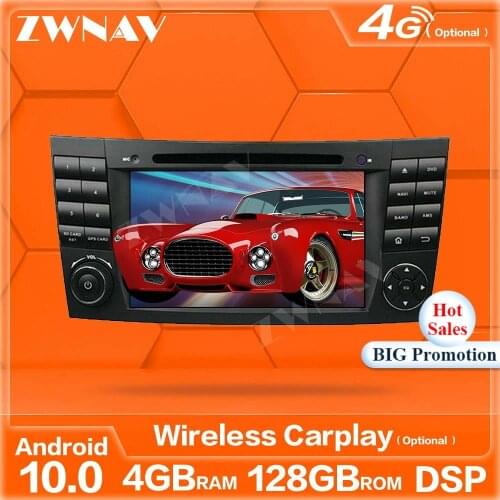 128GB Carplay Android 10 screen For Benz E-Class W211 CLS W219 G-Class w463 2001-2008 GPS Navi Auto Audio Radio Stereo Head Unit