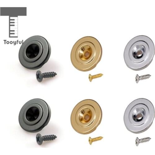 Tooyful 2pcs Round Style String Tree String Retainer for Bass Electric Guitar Parts