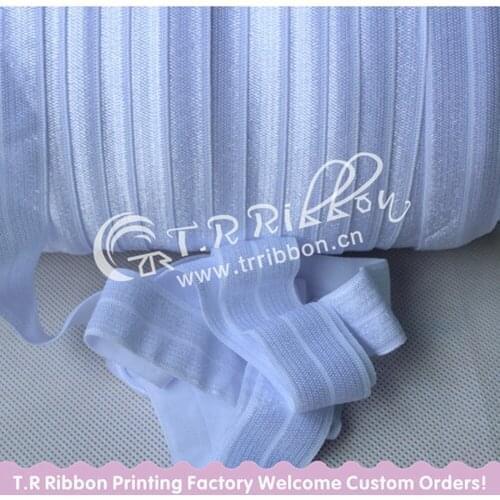 25mm 1" solid foe #029 white color FOE fold over elastic 50 yards/lot