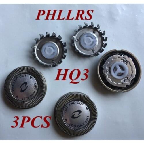 3PCS HQ3 replace head razor blade for philips hq4 hq55 hq56 electric shaver HQ6831 HQ6842 HQ6843 HQ6844 HQ6849 HQ6853 HQ6854