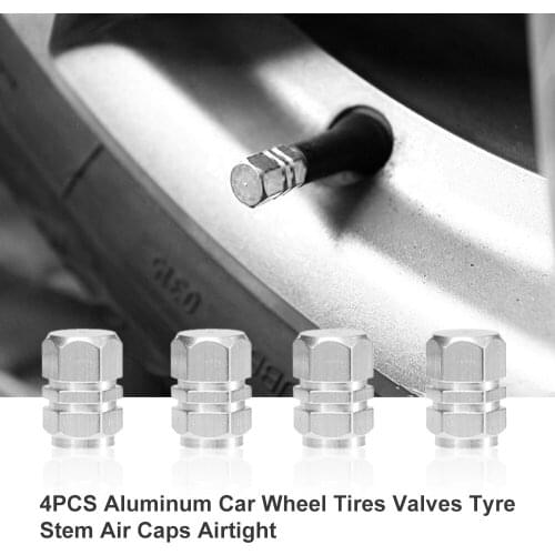 4 PCS Aluminum Car Wheel Tires Valves Tyre Stem Air Caps Airtight Car Accessories for renault peugeot mazda Car Tire Valve Cover