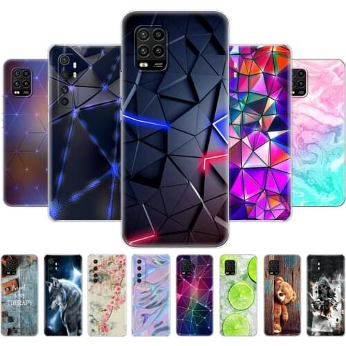 For Xiaomi Mi Note 10 Lite Case 6.47" mi 10 lite cover Soft Silicon Tpu Note10 Lite Phone Back Shell mi 10 Lite Bumper Funda bag
