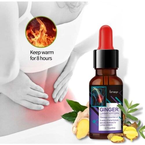 20ML Waist Ginger Safflower Essential Oil Joint Pain OilArthritis Rheumatism Myalgia Treatment Back Pain Body Care Essential Oil