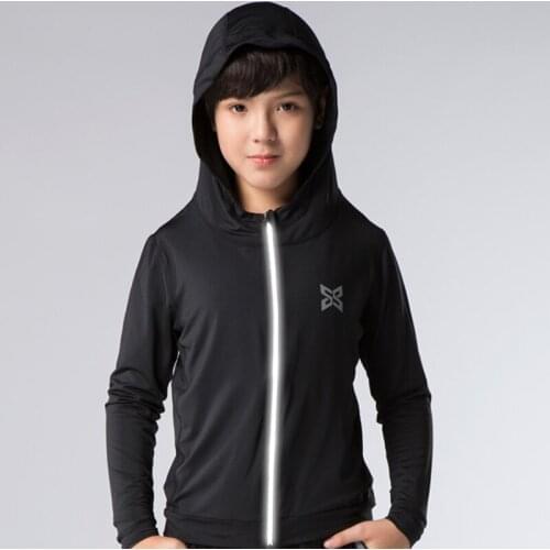 New Quick Dry Running Shirt Kids soccer tennis Sport T-shirt Long Sleeve Compression Top Gym t Shirt children Fitness jacket