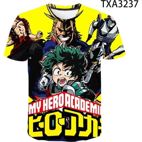 Streetwear My Hero Academia Boku No Hero Academia 3D Printed T Shirt Cotton Men Women Children Cool Boy Girl Kids Casual Tops