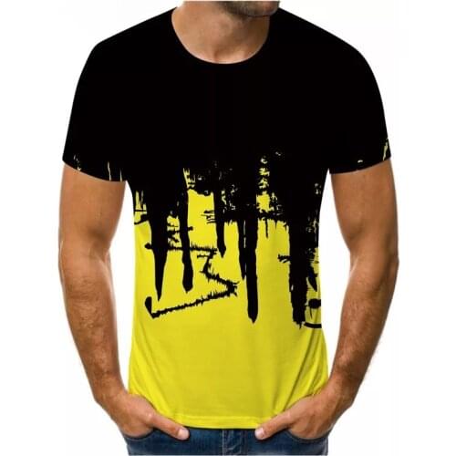 Newest 3D Printed T-Shirt Ink Draw Pattern Short Sleeve Summer Casual Tops Tees Fashion O-Neck Tshirt Male