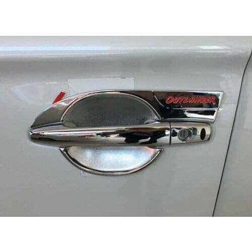For Mitsubishi 2015 2016 Outlander High quality ABS Chrome Door Handle Bowl Trim Door Bowl Decoration Car Styling Accessories