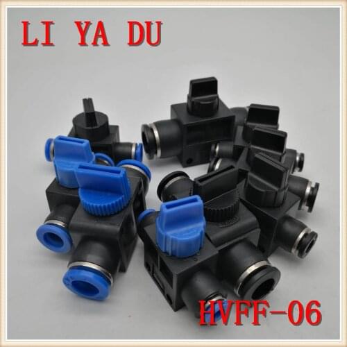 HVFF-06 Pneumatic Tube Quick Connector Unidirectional Unloading Pressure Relief Valve HVFF6