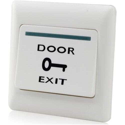 Exit button for Access control ,plastic, door release ,Dim: 86Lx86Wx20H(mm) ,min:1pcs