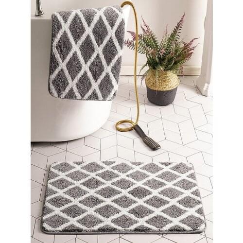 Bathroom entrance door mat washable non-slip kitchen mat floor mat bedroom bedside room waterproof modern rugs bath rug